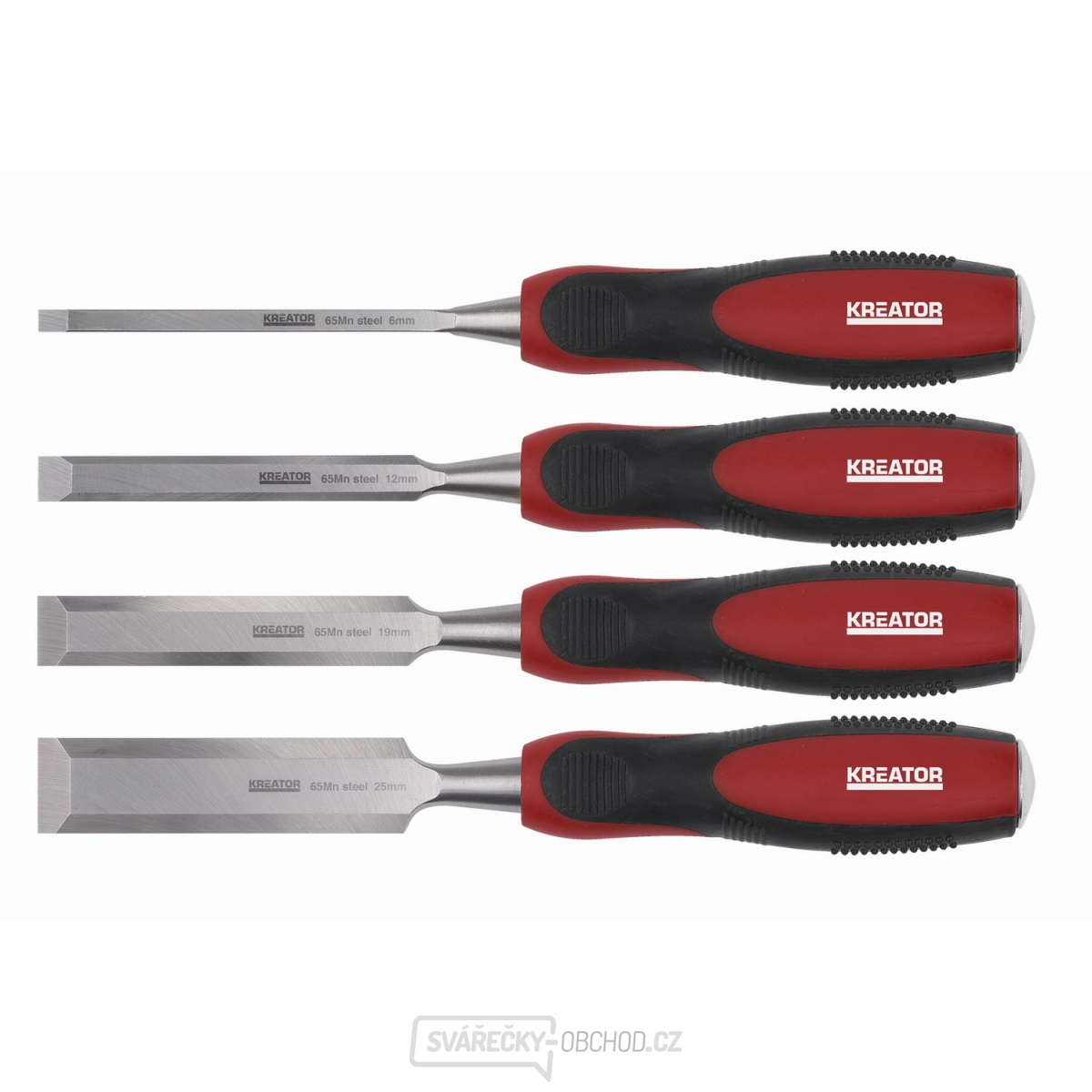 KREATOR KRT461109 - Dláta na dřevo TPR 4ks sada