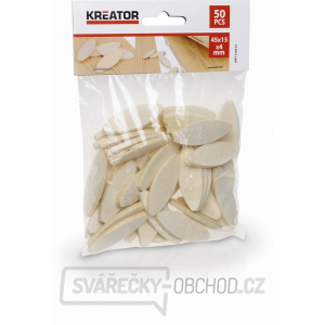 KREATOR KRT120101 - Spojovací lamela 45 x 15 x 4 mm (50 ks) gallery main image