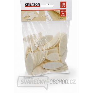 KREATOR KRT120105 - Spojovací lamela 55 x 19 x 4 mm (50 ks) gallery main image