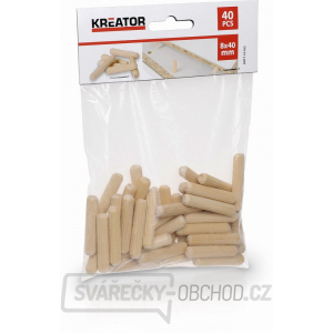 KREATOR KRT110102 - Truhlářské kolíčky 8 x 40 mm (40 ks) gallery main image