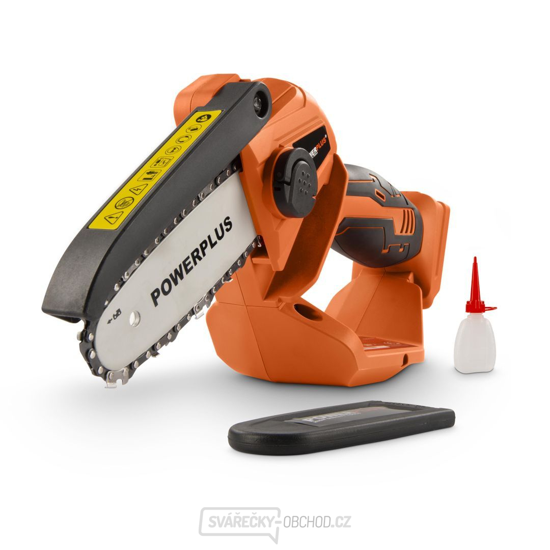 POWERPLUS POWDPG7572 - AKU jednoruční řetězová pila 20V LI-ION 100mm (bez AKU)