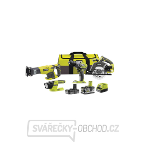 Ryobi R18CK4-252S aku 18 V set (R18DD3 + R18T-0 + RRS1801M + R18CSP + 1 x 5,0 Ah + 1 x 2 Ah baterie + nabíječka) gallery main image