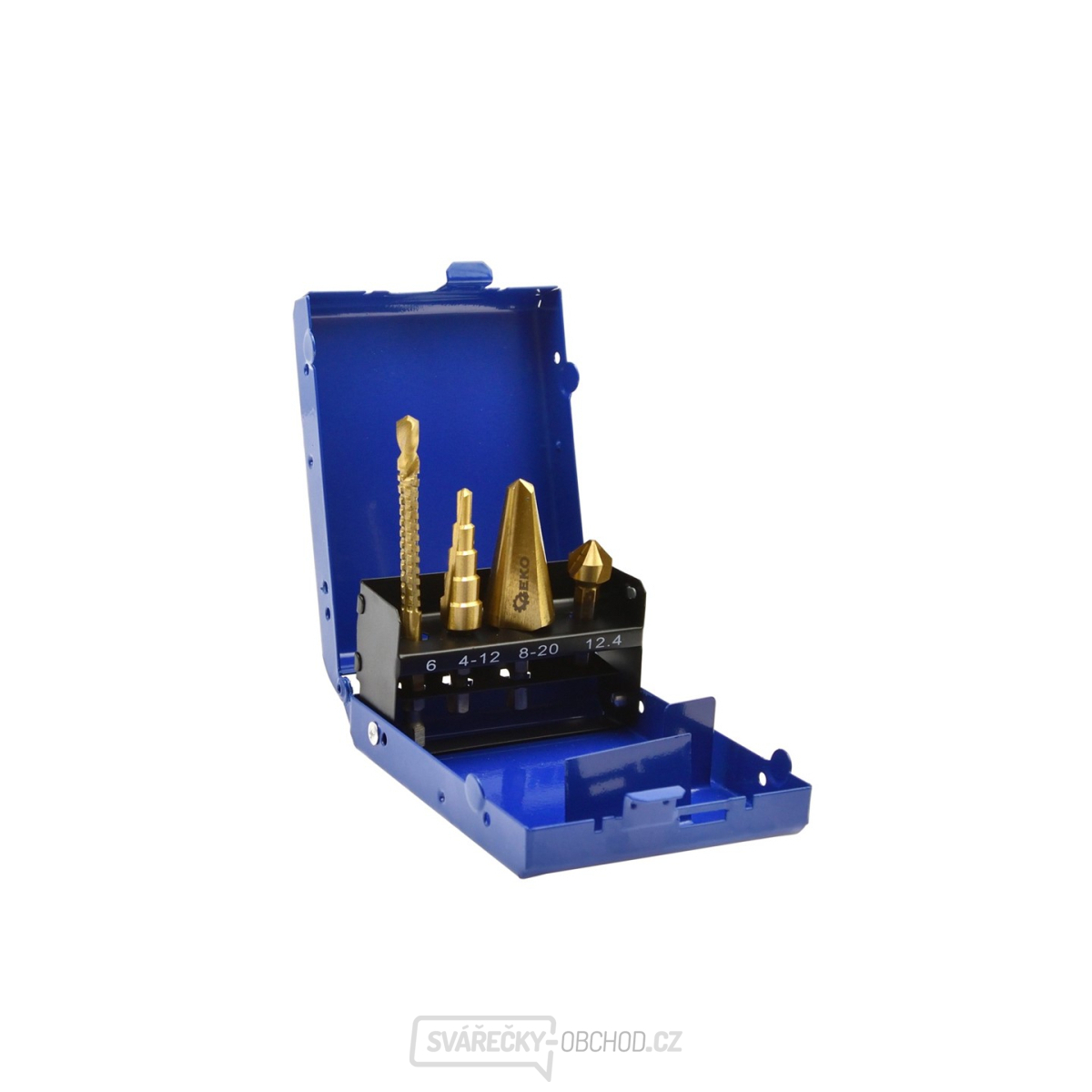 Vrtáky HSS do kovu, různé druhy, sada 4 ks