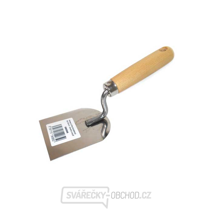 Nerezová lžíce štukatérská 100x130mm - dřevěná rukojeť