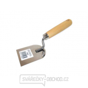 Nerezová lžíce štukatérská 120x130mm - dřevěná rukojeť Nerezová lžíce štukatérská 120x130mm - dřevěná rukojeť gallery main image