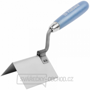 KUBALA - lžíce štukatérská nerez, rohová vnější 75x110mm KUBALA - lžíce štukatérská nerez, rohová vnější 75x110mm gallery main image