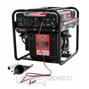 Benzínová elektrocentrála 3500 W, 2 zásuvky 230 V a nabíječka baterií - SATRA gallery main image