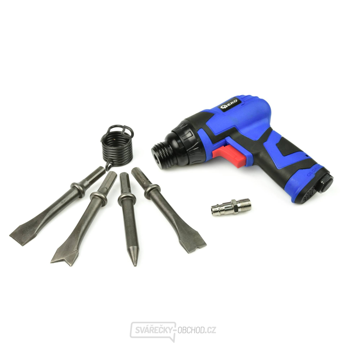 Pneumatické karosářské kladivo, 4 nástavce