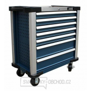 Dílenský vozík nevybavený, 7 zásuvek, centrální zamykání, deska z nerezu - ASTA gallery main image