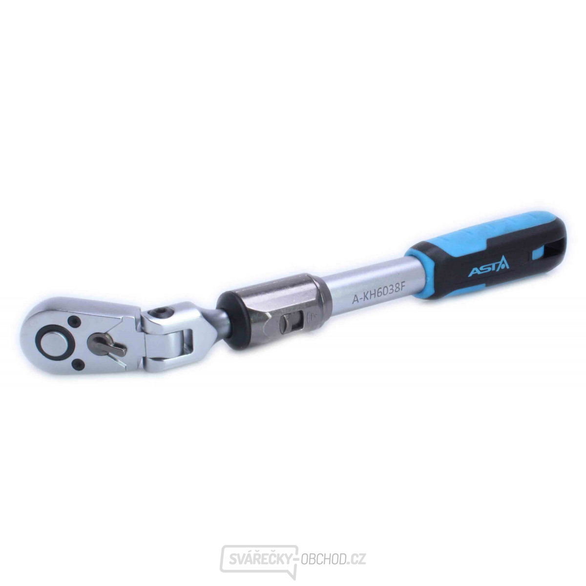 Ráčna teleskopická s kloubem 3/8", délka 265 - 366 mm, 60 zubů, s přepínáním - ASTA