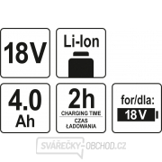 Baterie náhradní 18V Li-Ion 4,0 AH (YT-82782, YT-82788,YT-82826, YT-82804) Náhled