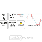 Měnič napětí 12/230V 800W náhled