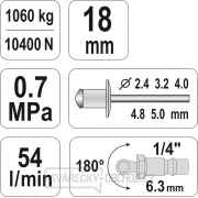 Nýtovačka pneumatická (2,4- 5,00mm) náhled