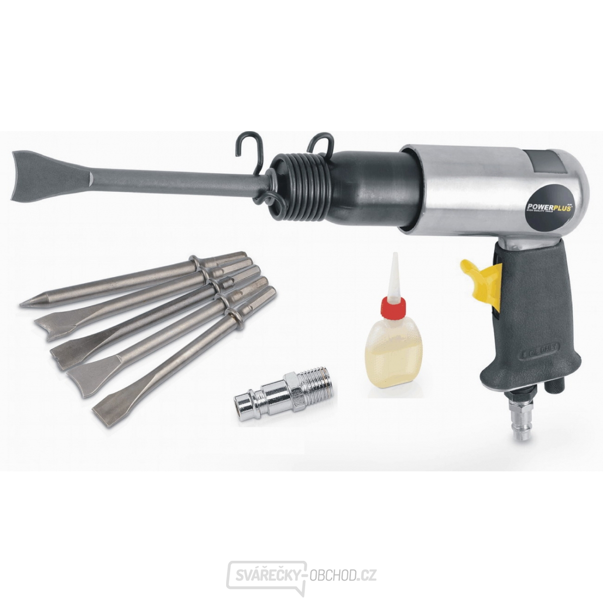 POWERPLUS POWAIR0019 - Pneumatické kladivo (sada se sekáči)