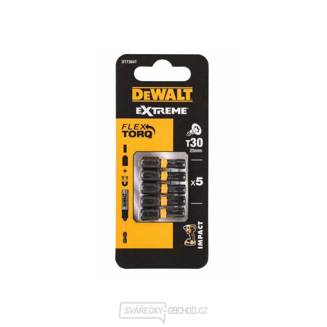 DEWALT 5DÍLNÁ SADA BITŮ T30 25MM EXTREME TORSION DT7384T