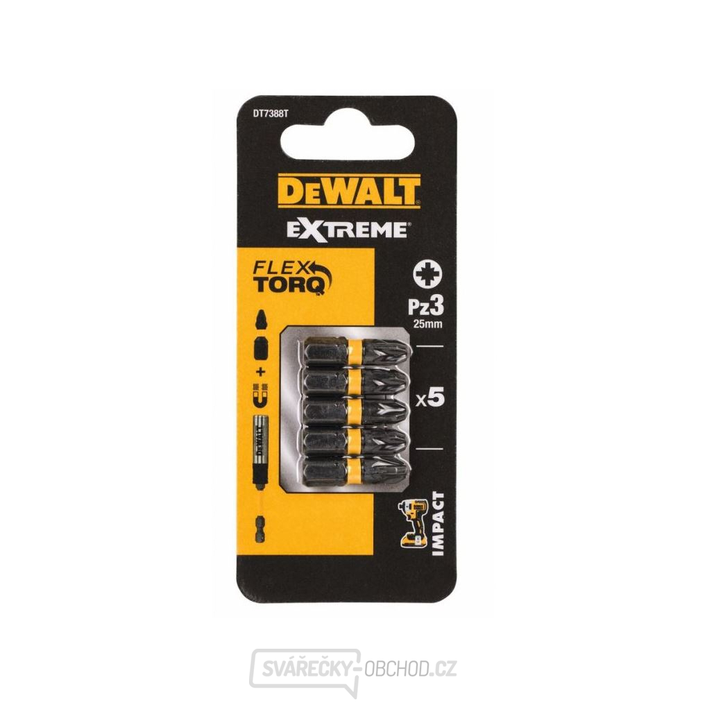 DEWALT 5DÍLNÁ SADA BITŮ PZ3 25MM EXTREME TORSION DT7388T