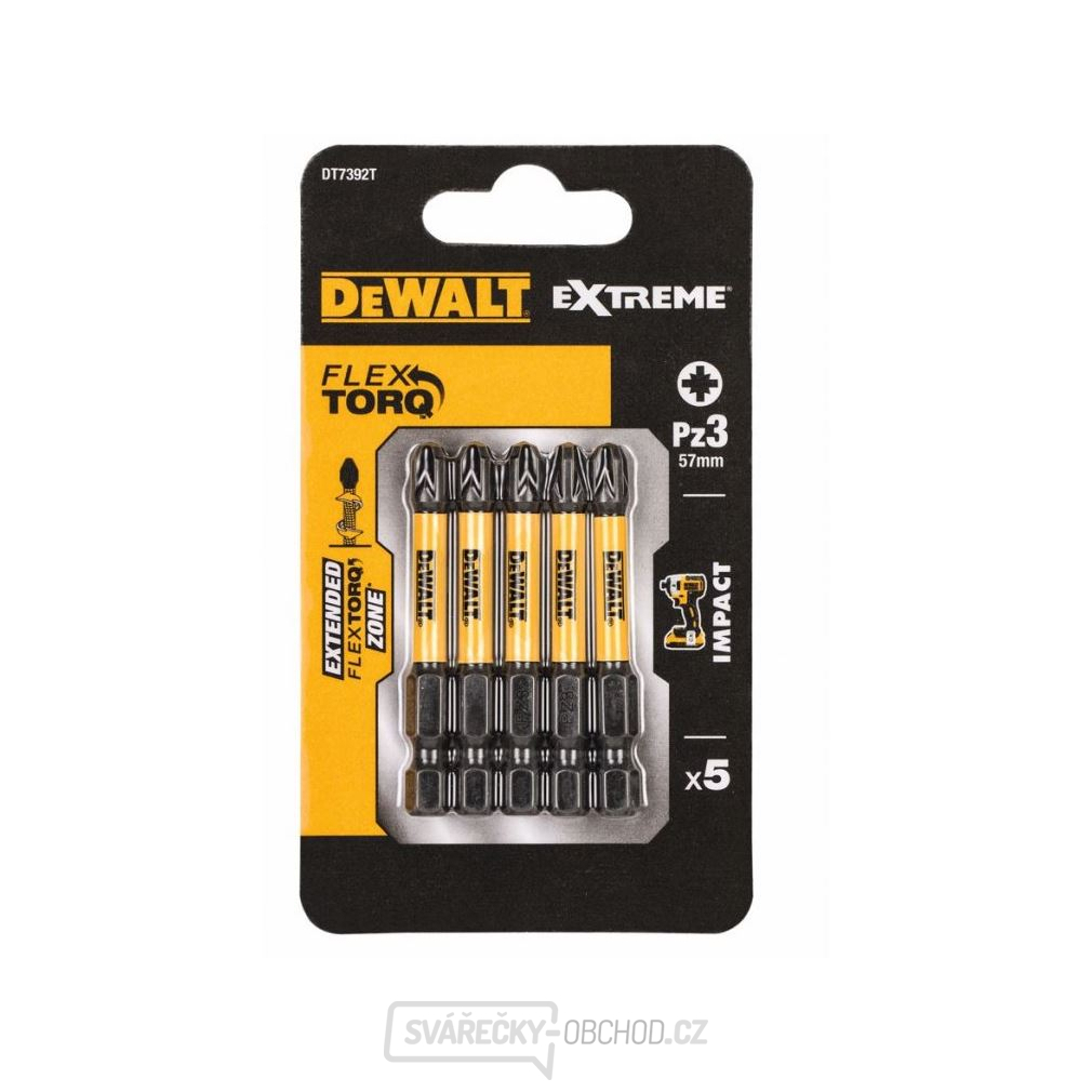 DEWALT SADA BITŮ 5 KS PZ3 X 57 MM EXTREME TORSION DT7392T