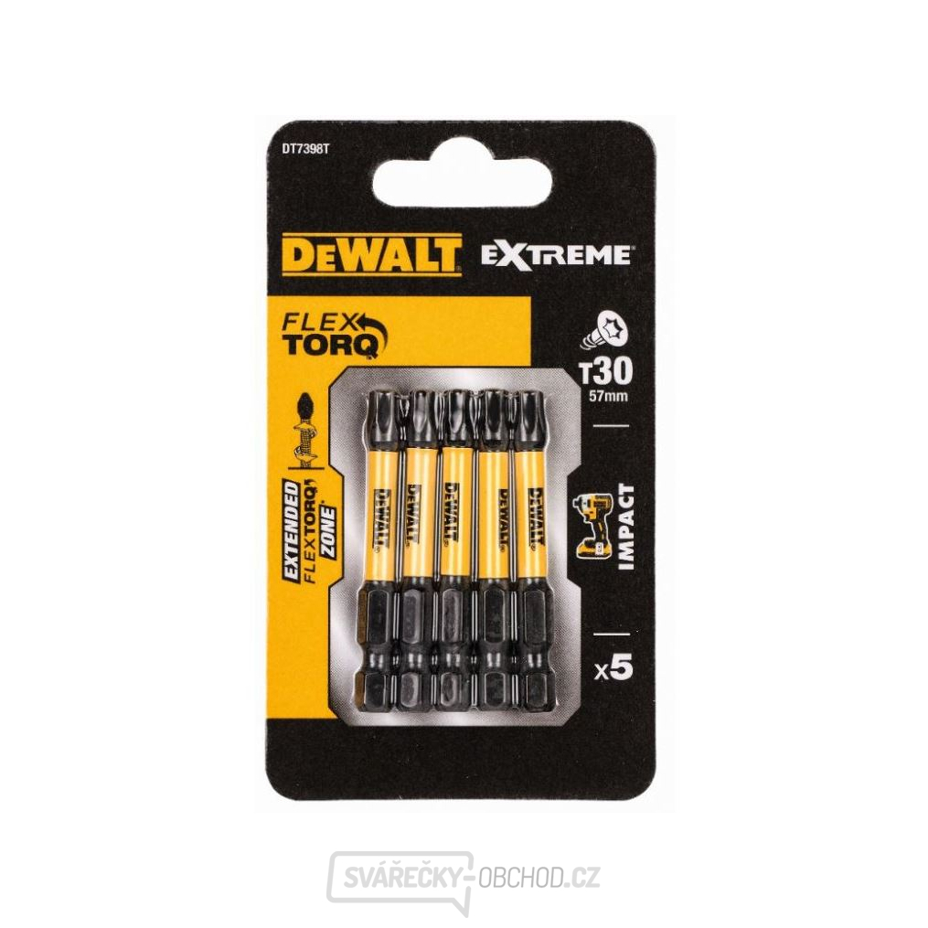 DeWALT Sada bitů 5 ks 57MM TORX 30 EXTREME Torsion DT7398T