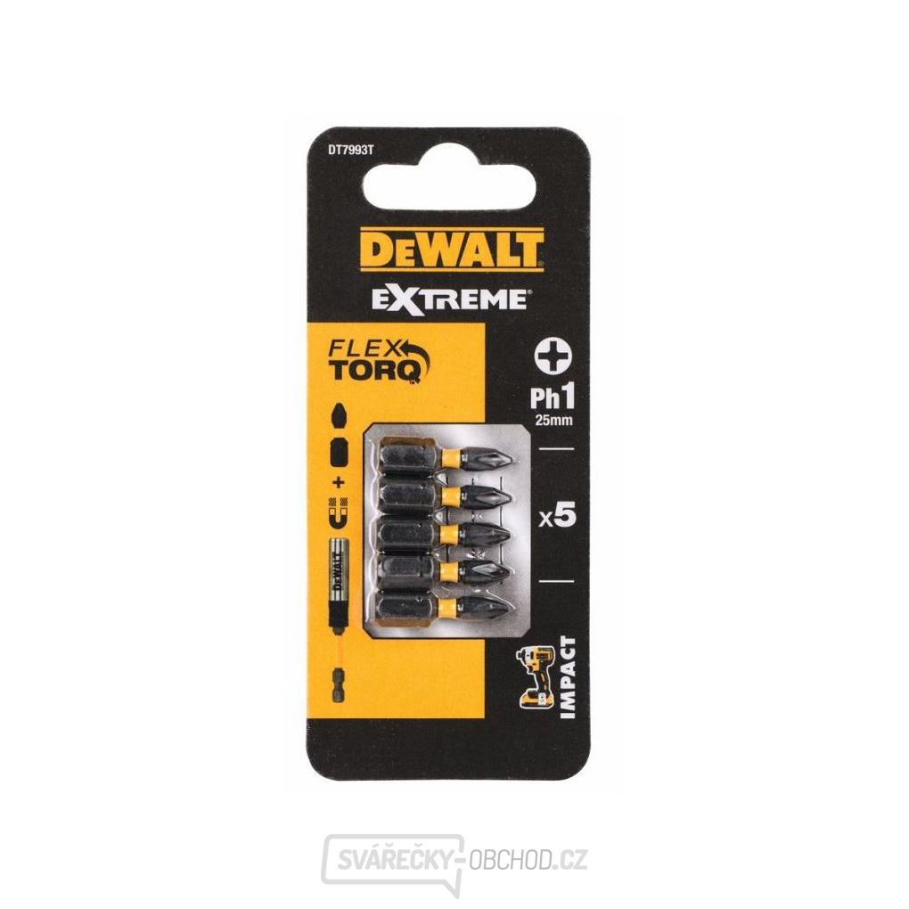 DEWALT 5DÍLNÁ SADA BITŮ PH1 25MM EXTREME TORSION DT7993T
