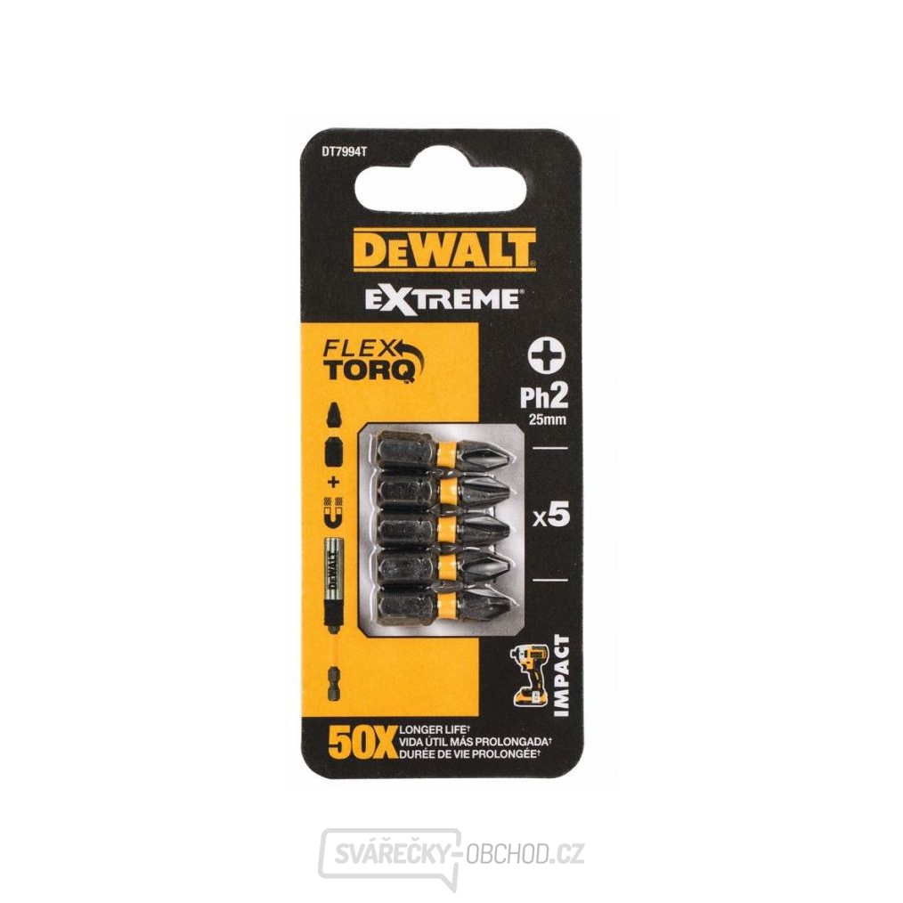 DEWALT 5DÍLNÁ SADA BITŮ PH2 25MM EXTREME TORSION DT7994T