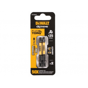 DEWALT 2X TORZNÍ ŠROUBOVACÍ BIT 57MM T25 EXTREME DT70534T gallery main image