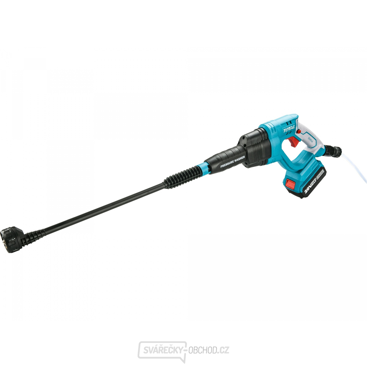 Tlaková myčka AKU 20V, nabíječka a baterie (1x 4000mAh)