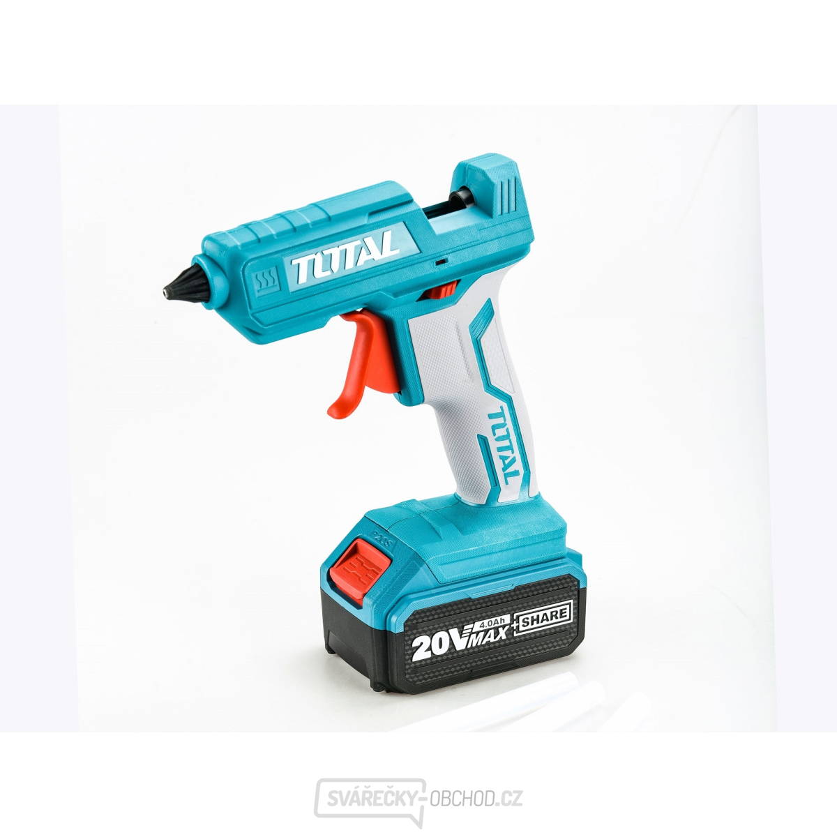 Pistole tavná lepící AKU 20V, 11,2mm bez baterie a nabíječky