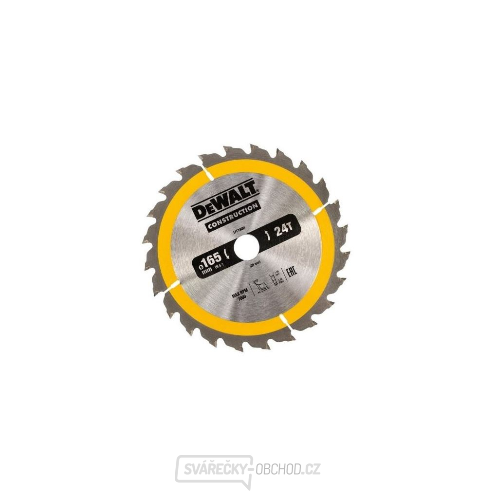 Dewalt pilový demoliční kotouč 165x20mm 24 zubů ATB 10° Univerzální tenké zuby