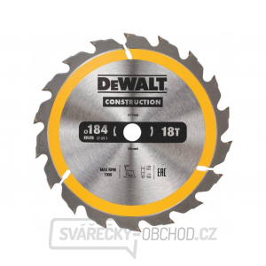 Dewalt pilový kotouč 184x16mm 18 Zubů atb 20° pro rychlý podelný řez