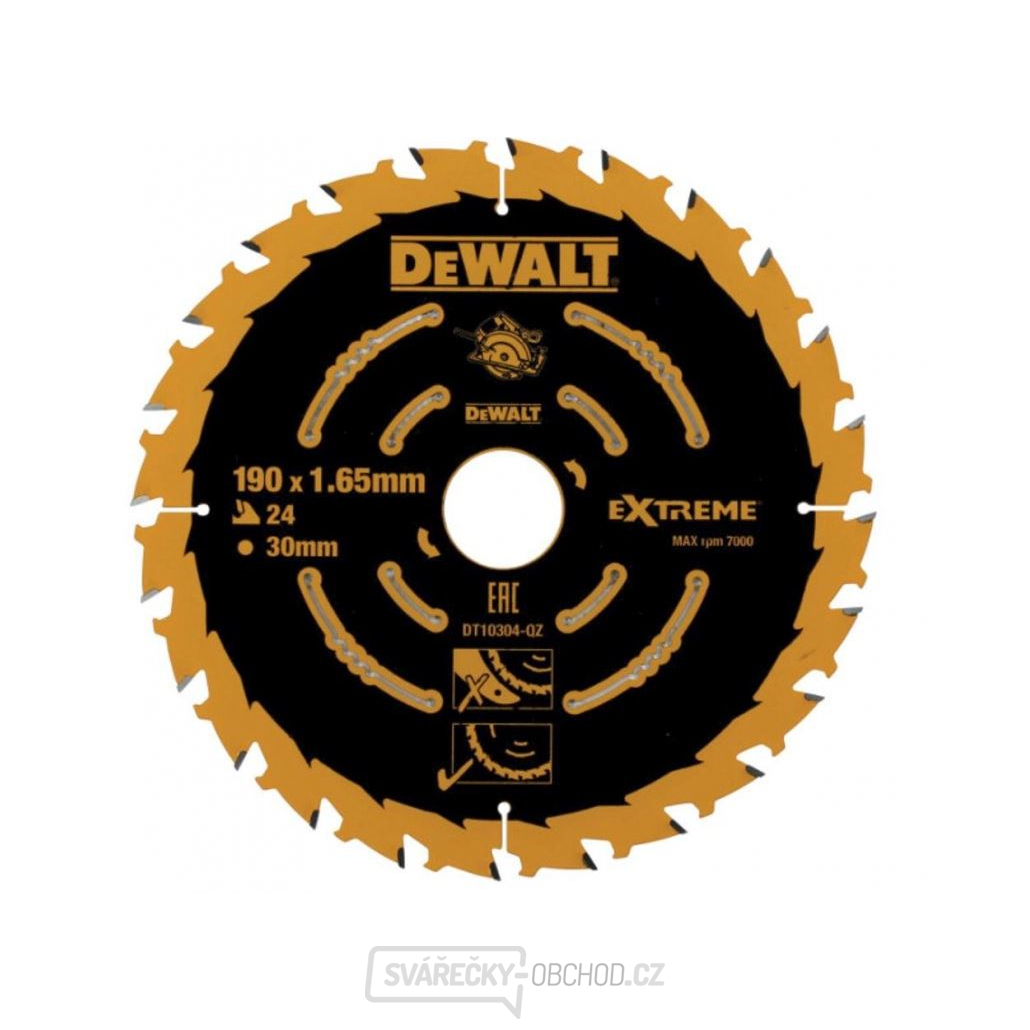 Dewalt Pilový kotouč EXTREME pro kotoučové pily 190x30mm 24Z ATB 20° 