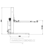 Jednosloupový mobilní zvedák Golemtech 2500 kg náhled