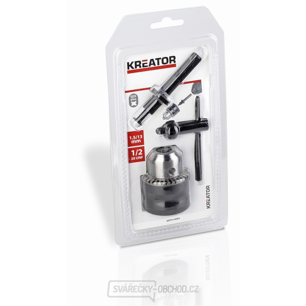 KREATOR KRT014004 - Zubové sklíčidlo  plus  SDS Plus adaptér 1.5-13 mm
