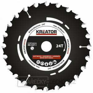 KREATOR KRT020304 - Pilový kotouč pro ponorné pily 165mm, 24T gallery main image