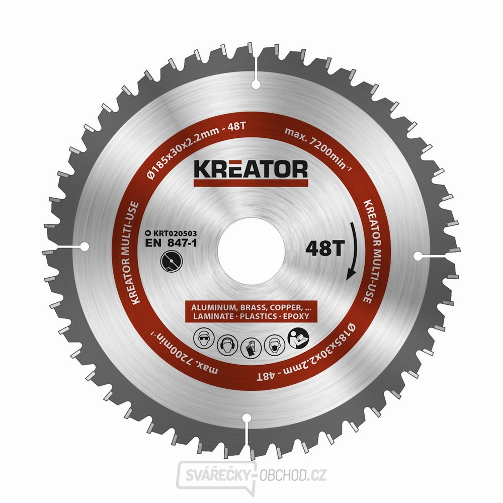 KREATOR KRT020503 - Pilový kotouč univerzální 185mm, 48T