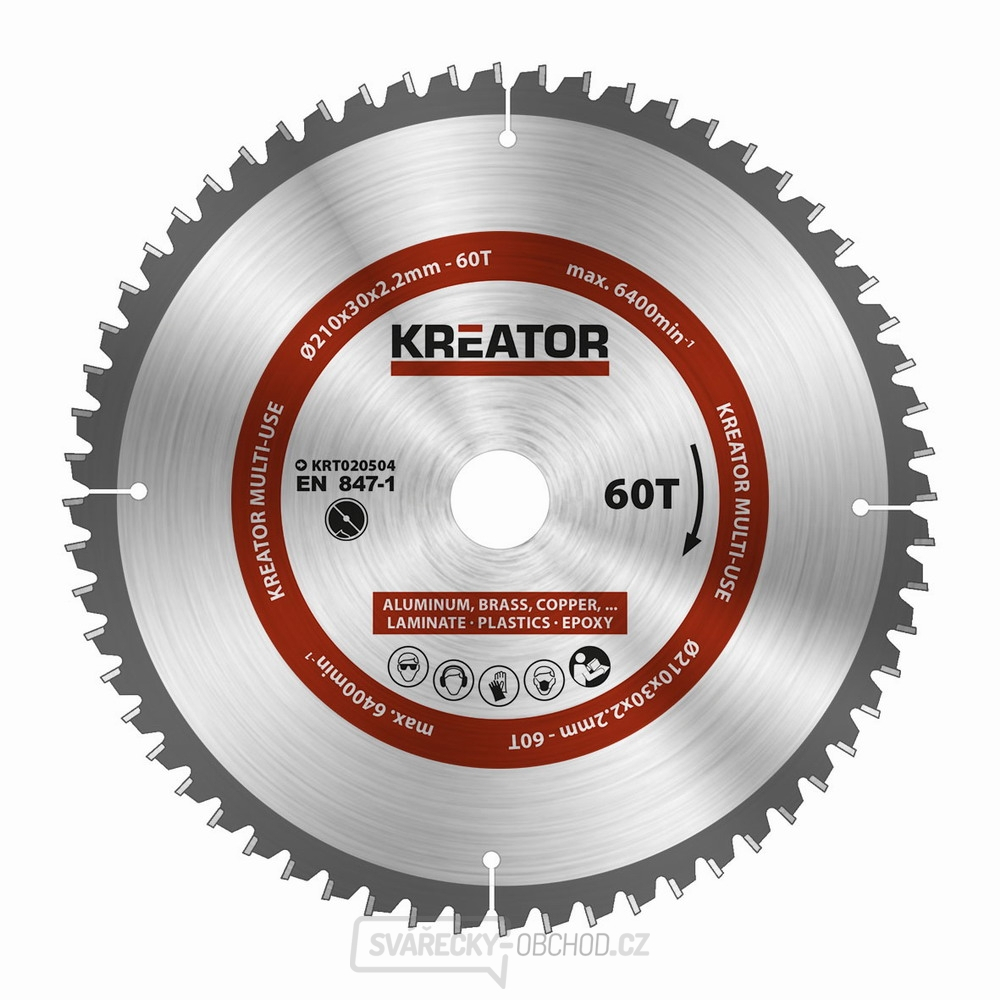 KREATOR KRT020504 - Pilový kotouč univerzální 210mm, 60T gallery main image