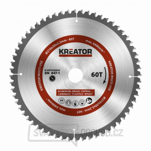 KREATOR KRT020504 - Pilový kotouč univerzální 210mm, 60T gallery main image