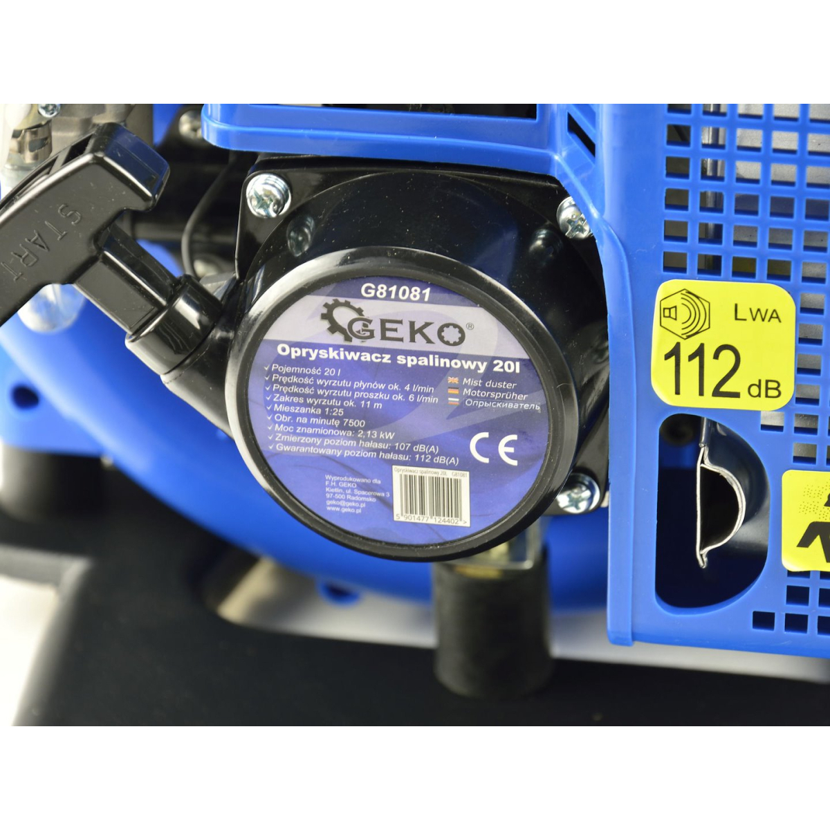 GEKO Postřikovač motorový zádový, 20l Náhled