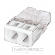 Svorka Wago, 2273-202, 0,5 - 2,5 mm2, 2pólová, transparentní/bílá Svorka Wago, 2273-202, 0,5 - 2,5 mm2, 2pólová, transparentní/bílá gallery main image