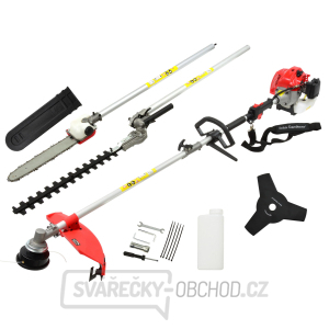 GEKO Benzínový křovinořez a multifunkční nůžky 4v1 + příslušenství GEKO Benzínový křovinořez a multifunkční nůžky 4v1 + příslušenství gallery main image