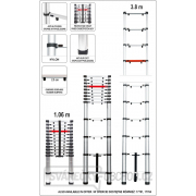 Yato Žebřík teleskopický 13 stupňů 3,8 m, nosnost 150kg náhled