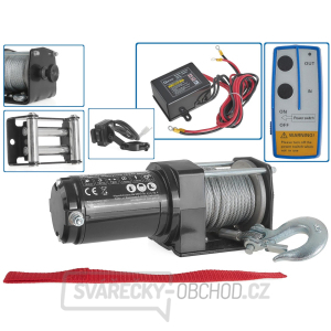Elektrický lanový naviják 900 W/12 V, max zatížení 1,36 t, pro čtyřkolky - GEKO gallery main image