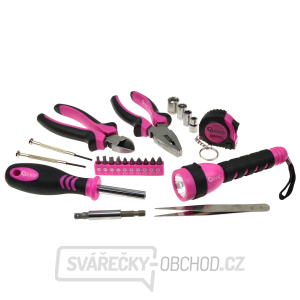 Dámská sada růžové nářadí LADY - kleště, bity, svítilna, metr, 23 dílů Dámská sada růžové nářadí LADY - kleště, bity, svítilna, metr, 23 dílů gallery main image