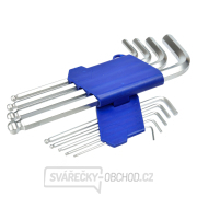 GEKO L-klíče imbus, sada 9ks, 1,5-2-2,5-3-4-5-6-8-10mm, s kuličkou, 190mm GEKO L-klíče imbus, sada 9ks, 1,5-2-2,5-3-4-5-6-8-10mm, s kuličkou, 190mm gallery main image