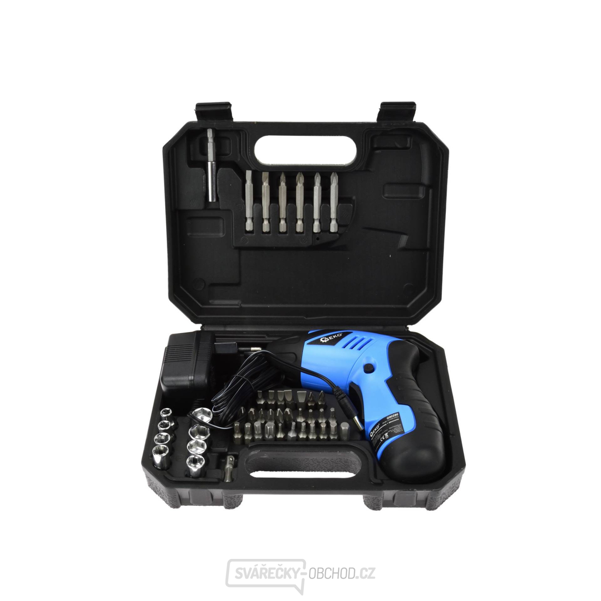 GEKO Aku šroubovák 3,6V s příslušenstvím + kufr