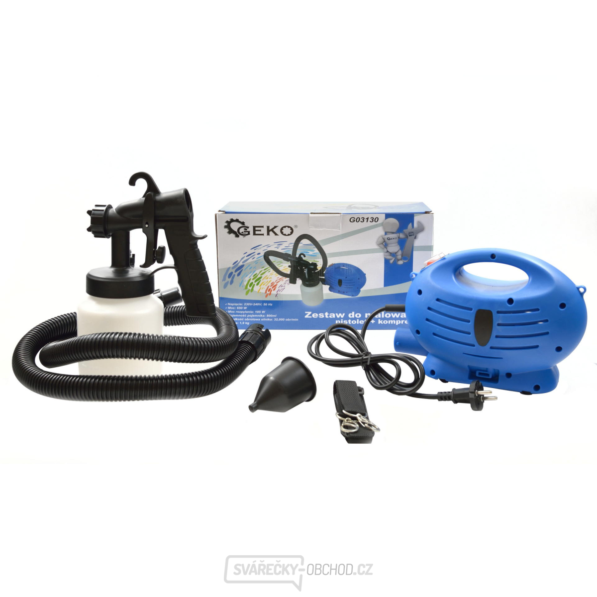Stříkací pistole GEKO s kompresorem 650 W