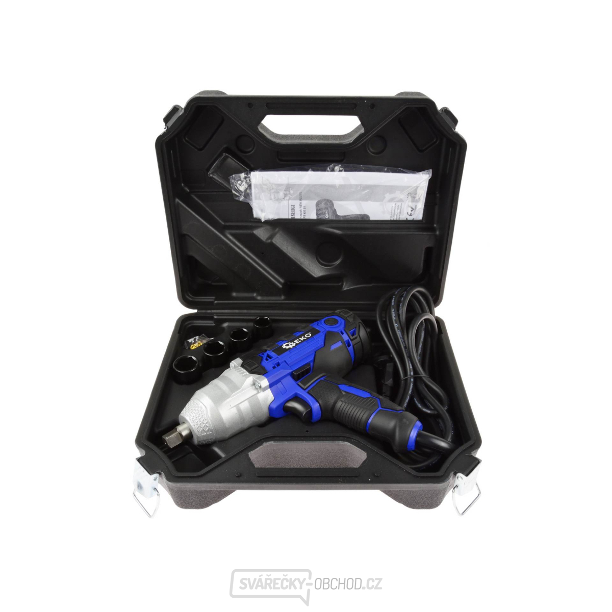Rázový utahovák GEKO elektrický 1/2" 720 Nm, 450W, s příslušenstvím