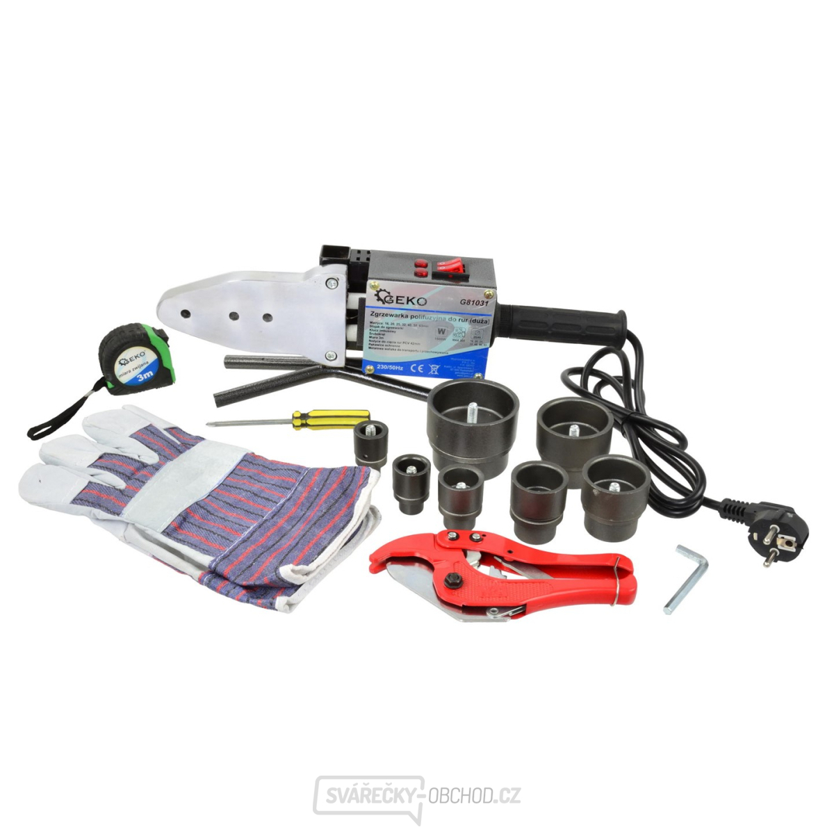 GEKO Svářečka polyfúzní plastových trubek, 1500W, 16-63mm