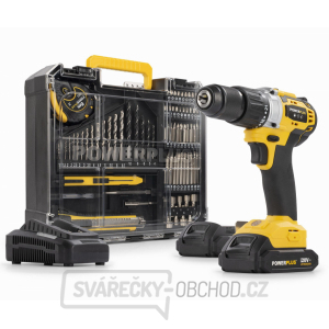 POWERPLUS POWX00850 - Aku vrtačka s příklepem bezuhlíková 20V  plus  78ks příslušenství POWERPLUS POWX00850 - Aku vrtačka s příklepem bezuhlíková 20V  plus  78ks příslušenství gallery main image