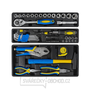 Krabice na nářadí s vybavením, 64 kusů, kovová krabice (2) náhled