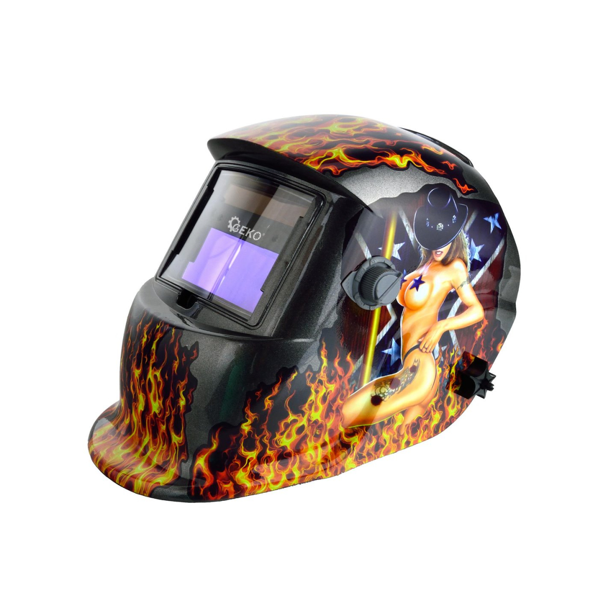 Geko G01877 s plameny